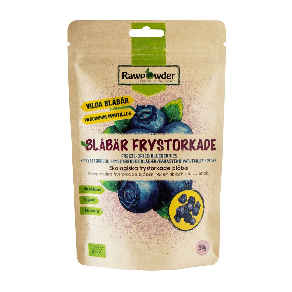 Rawpowder Blåbär Frystorkade 50 g