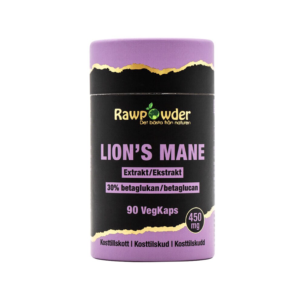Rawpowder Lion's Mane Extrakt 450 mg 90 kapslar