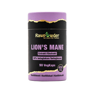 Rawpowder Lion's Mane Extrakt 450 mg 90 kapslar