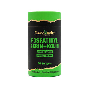 Rawpowder Fosfatidylserin 200 mg + Fosfatidylkolin 250 mg 60 kapslar