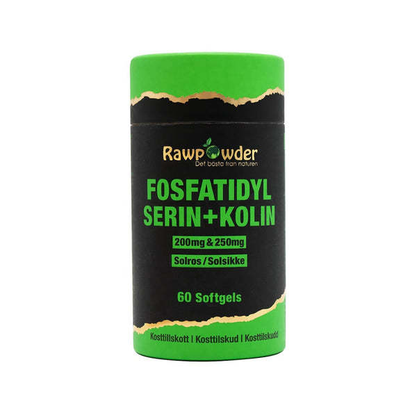 Rawpowder Fosfatidylserin 200 mg + Fosfatidylkolin 250 mg 60 kapslar