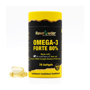 Rawpowder Alaska Omega-3 Forte 80% 1000 mg 70 softgels