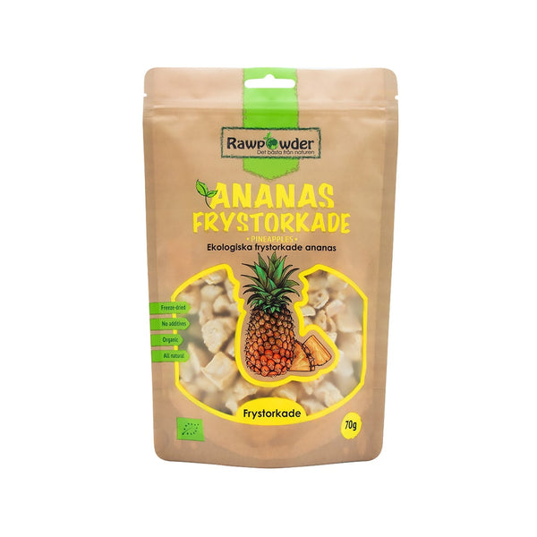 Rawpowder Ananas Frystorkade 70 g