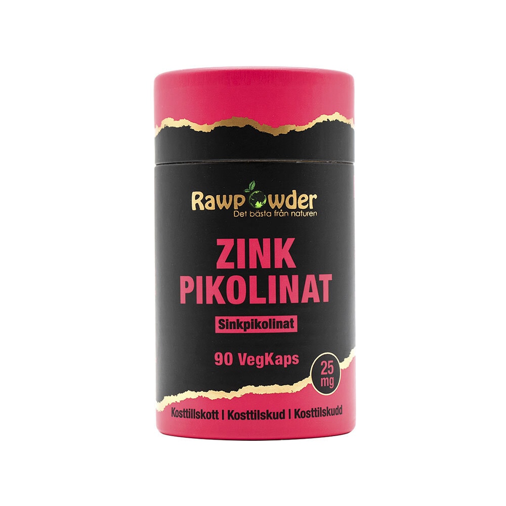 Rawpowder Zink Pikolinat 25 mg 90 vegetabiliska kapslar