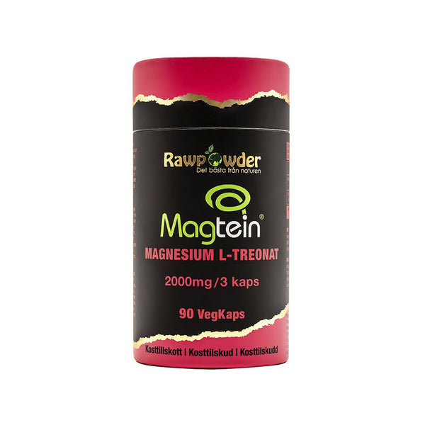 Rawpowder Magnesium L-Treonat Magtein 90 vegetabiliska kapslar