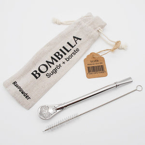 Rawpowder Yerba Straw Bombilla Silver