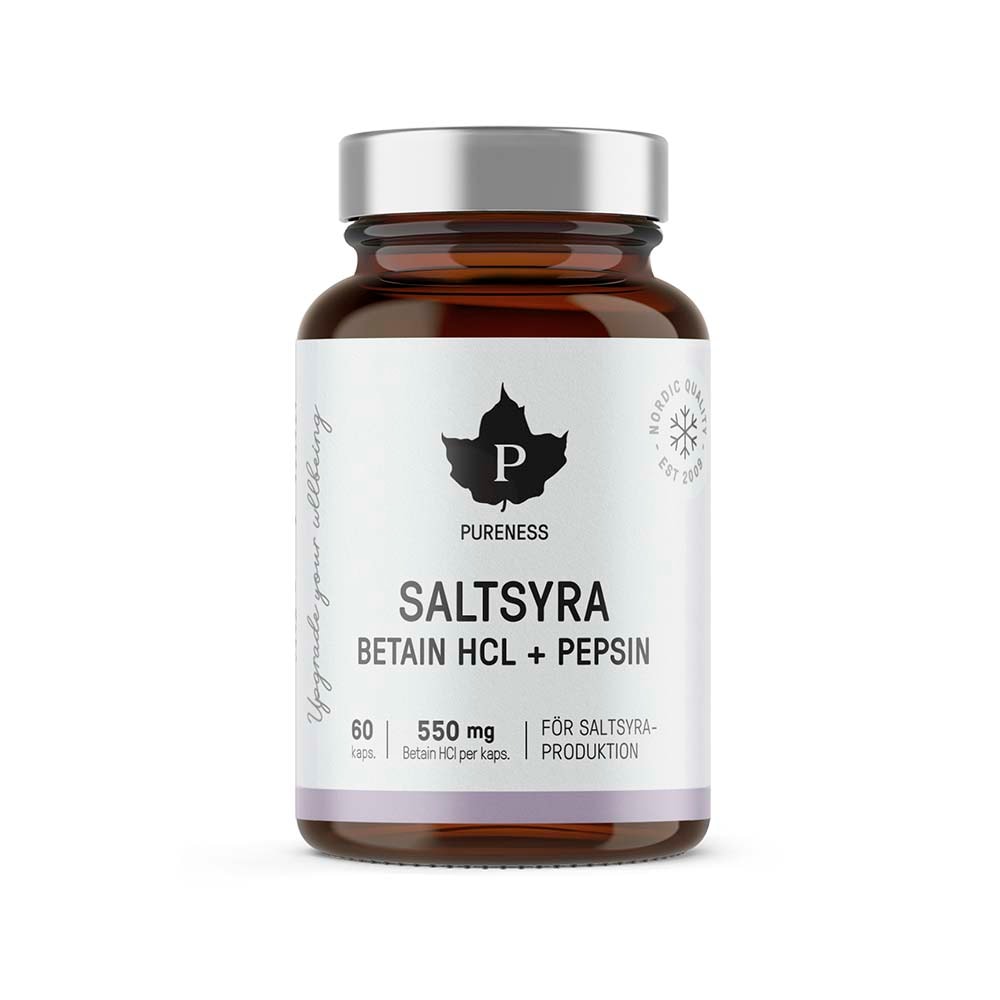 Pureness Saltsyra Betain HCl + Pepsin 60 kapslar