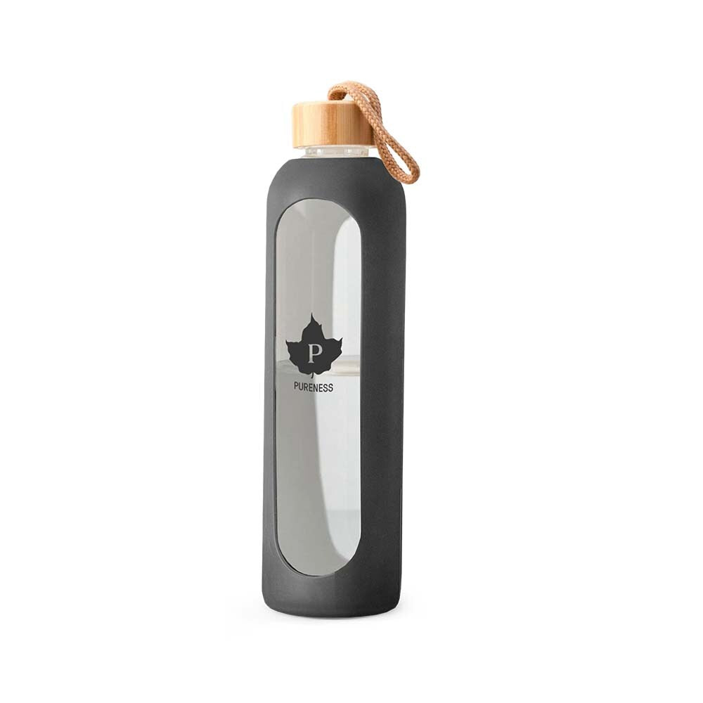 Pureness Vattenflaska Svart 550 ml Glas