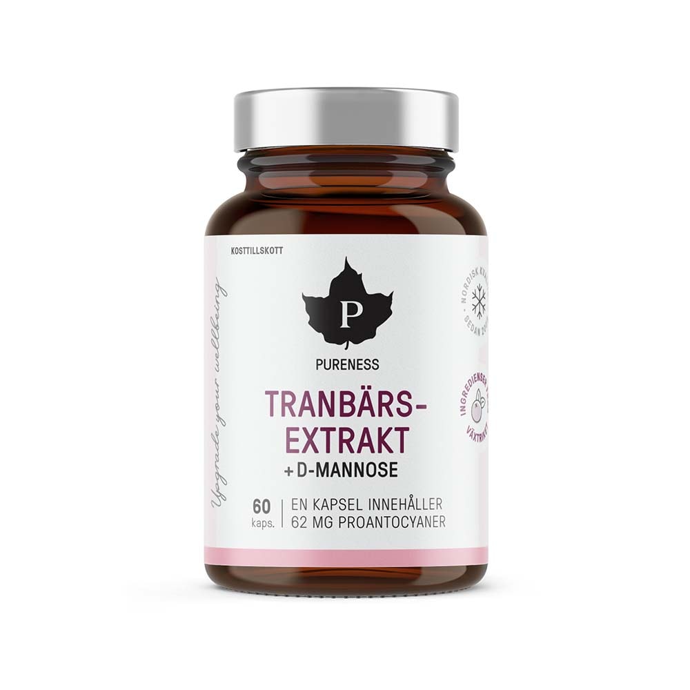 Pureness Tranbärsextrakt med D-mannose 60 kapslar