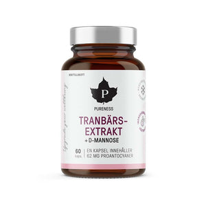 Pureness Tranbärsextrakt med D-mannose 60 kapslar