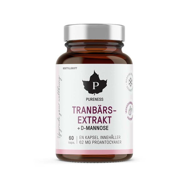 Pureness Tranbärsextrakt med D-mannose 60 kapslar