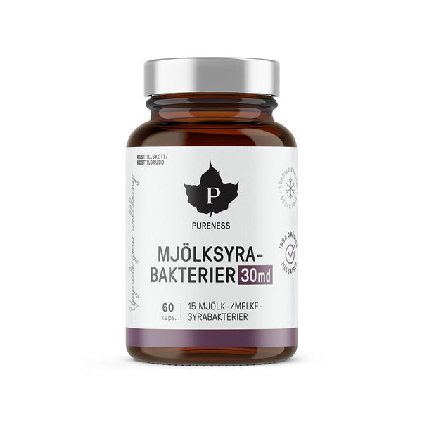 Pureness Mjölksyrabakterier 30 miljarder 60 kapslar