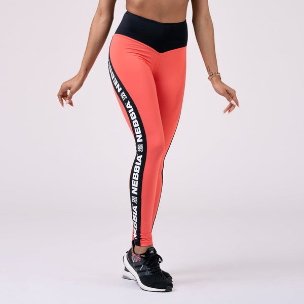 NEBBIA Hero Iconic Tights Peach – tights på modell framifrån