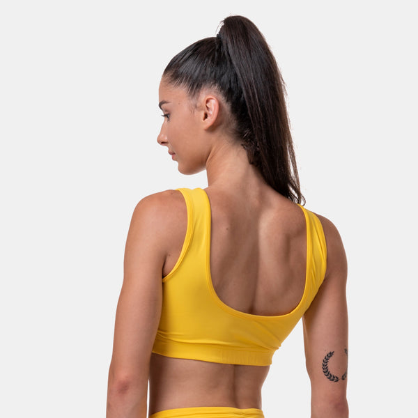 NEBBIA Miami Sporty Bikini Top Yellow – detaljbild