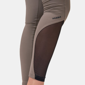 NEBBIA Fit & Smart High Waist Tights mocha – detaljbild
