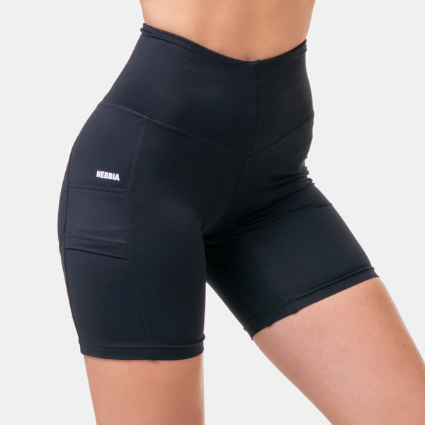 NEBBIA Fit Smart Biker Shorts Black