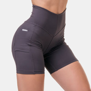 NEBBIA Fit Smart Biker Shorts Marron