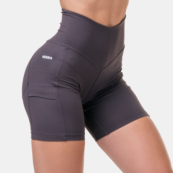 NEBBIA Fit Smart Biker Shorts Marron