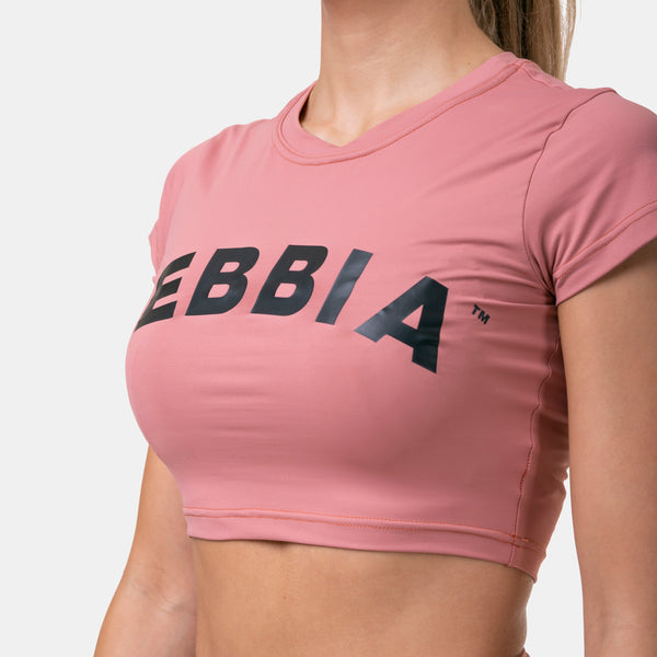 NEBBIA Sporty Crop Top Old Rose – detaljbild