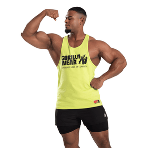 Gorilla Wear Classic Tank Top Wild Lime – linne på modell framifrån