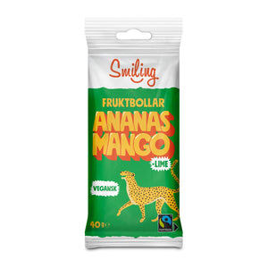Smiling Fruktbollar Mango/Ananas/Lime 40 g