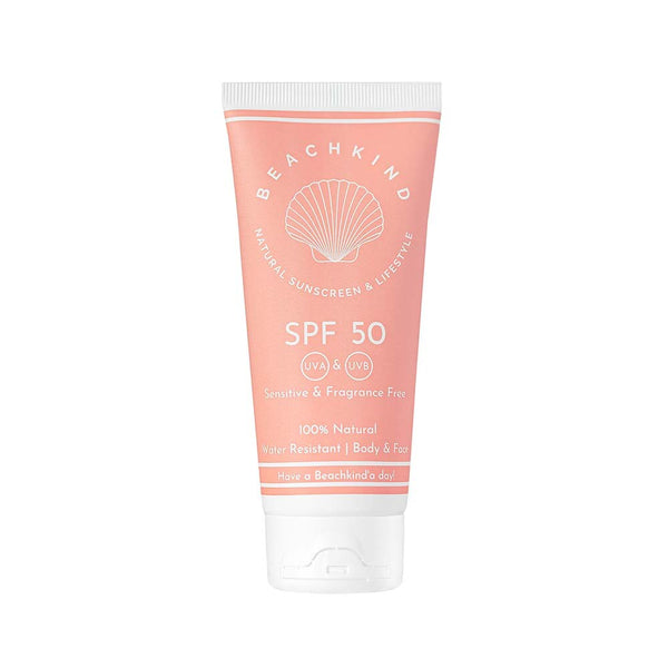 Beachkind Sunscreen Sensitive Fragrance Free SPF 50 100 ml