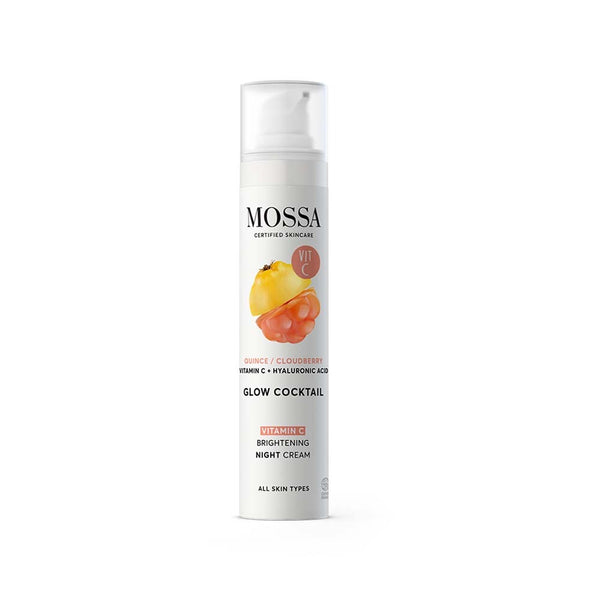 Mossa Glow Cocktail Vitamin C Brightening Night Cream 50 ml – i pumpflaska