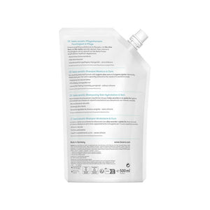 Lavera Basis Sensitive Shampoo Refill 500 ml – baksida av påsen
