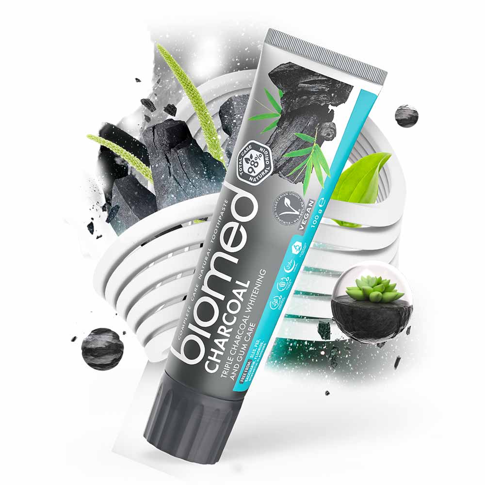 Biomed Charcoal Tandkräm 100 g