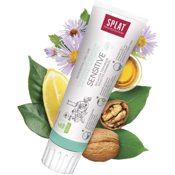 Splat Flourfri Tandkräm Sensitive 100 ml – med citron och örter i miljöbild