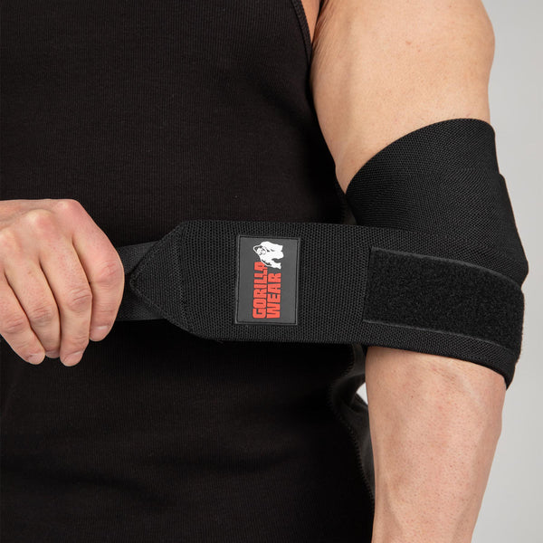 Gorilla Wear Elbow Wraps Black 1,8 m – armbågslinda som spänns
