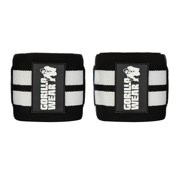 Gorilla Wear Elbow Wraps black/white 1,2 m
