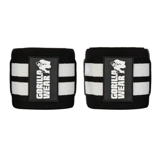 Gorilla Wear Elbow Wraps Black/White 1,5 m