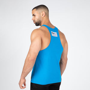 Gorilla Wear Classic Tank Top Blue – linne på modell bakifrån