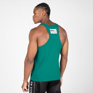 Gorilla Wear Classic Tank Top Teal Green – linne på modell bakifrån