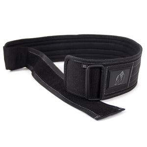 Gorilla Wear 4 Inch Nylon Belt Black/Grey – öppen produkt med insida