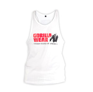 Gorilla Wear Classic Tank Top White – linne framifrån