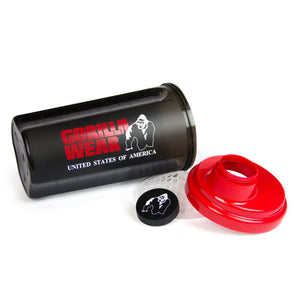 Gorilla Wear Shaker Black/Red 700 ml – shaker med lockdelar