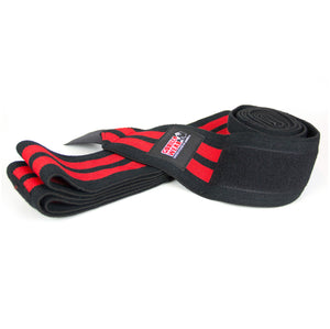 Gorilla Wear Knee Wraps Black/Red 2 m – ihoprullade knälindor