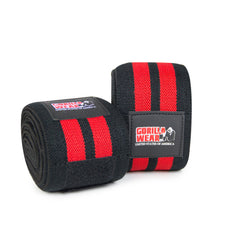Gorilla Wear Knee Wraps Black/Red 2 m
