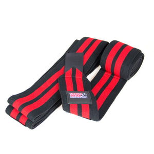 Gorilla Wear Knee Wraps Black/Red 2,5 m
