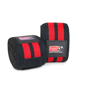 Gorilla Wear Knee Wraps Black/Red 2,5 m – ihoprullade knälindor