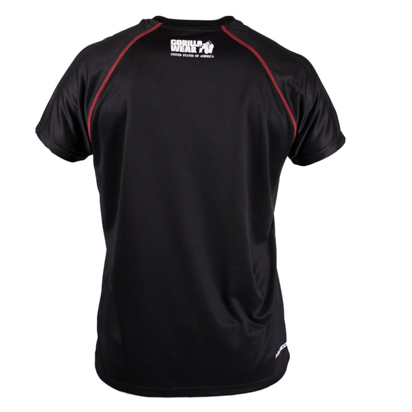 Gorilla Wear Performance T-Shirt Black/Red – framifrån
