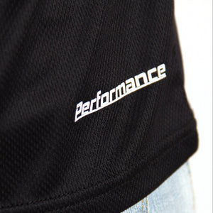Gorilla Wear Performance T-Shirt Black/Red – närbild av performance-tryck