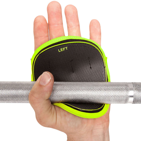 C.P. Sports Power Grips Pro black/yellow – i användning med skivstång