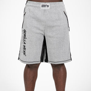 Gorilla Wear Augustine Old School Shorts Grey – på modell framifrån