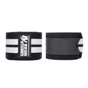 Gorilla Wear Knee Wraps Black/White 2,5 m – produktpar med knälindor