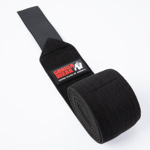 Gorilla Wear Knee Wraps Black 2,5 m – ihoprullad knälinda