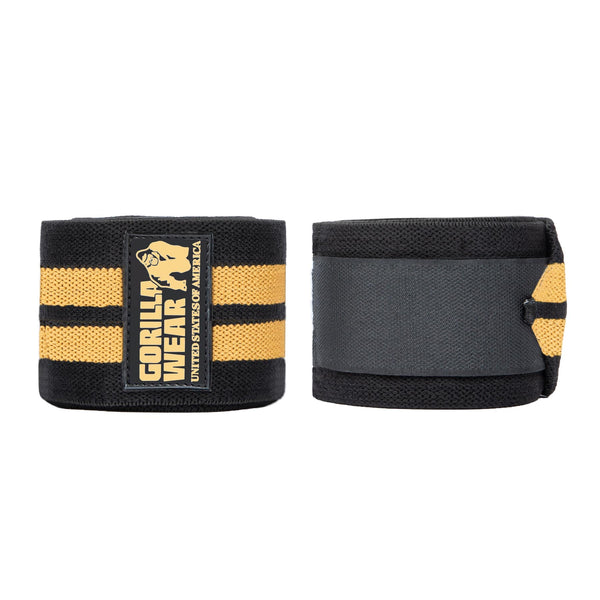 Gorilla Wear Knee Wraps Black/Gold 2,5 m – produktpar med knälindor