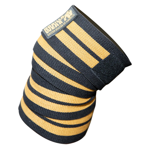 Gorilla Wear Knee Wraps Black/Gold 2,5 m